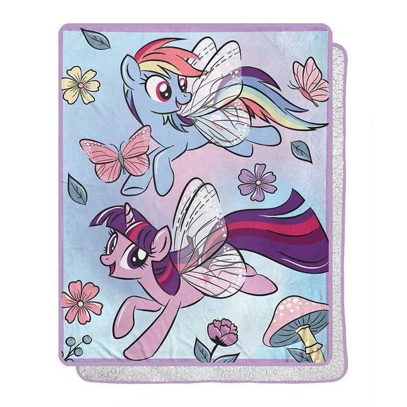 My Little Pony Floral Flight Silky Soft Throw Blanket - Picture 1 of 6